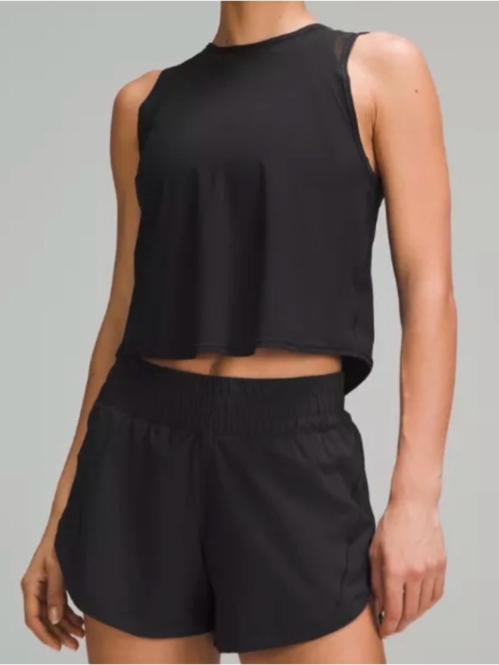 LULULEMON BLACK MUSCLE TANK TOP SIZE 4